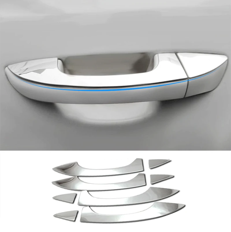 

FIT FOR 2012 2013 2014 2015 2016 AUDI A6 C7 CHROME STAINLESS DOOR HANDLE COVER TRIM MOLDING CAP BEZEL OVERLAY GARNISH PROTECTOR