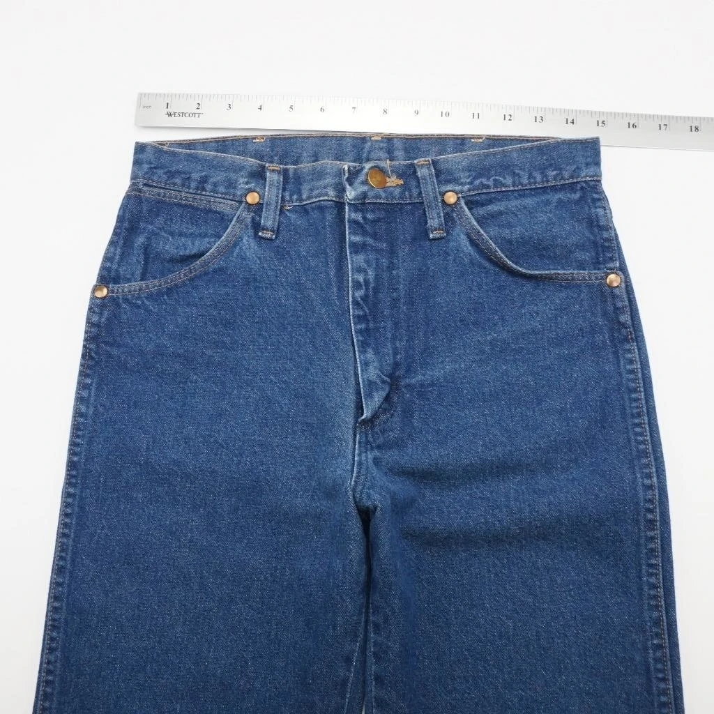 WRANGLER 13MWZ Cowboy Cut Orig Fit Jeans Dark Wash Denim Mens 30x36 (5)