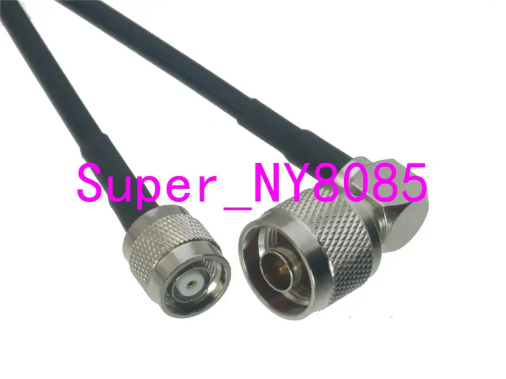 

RG58 N Male Plug Right angle to RP-TNC Male Jack Straight RF Jumper pigtail Cable 6FT~20M