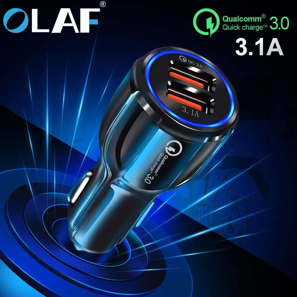 أولاف سيارة شاحن يو اس بي سريعة تهمة 3.0 الهاتف المحمول شاحن USB سريع سيارة شاحن سامسونج Xiaomi هواوي المصغّر USB كابل نوع-C أولاف سيارة شاحن يو اس بي سريعة تهمة 3.0 الهاتف المحمول شاحن USB سريع سيارة شاحن سامسونج Xiaomi هواوي المصغّر USB كابل نوع-C