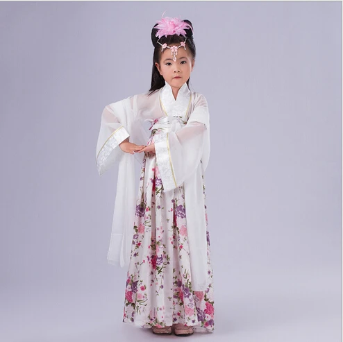 Девочка Древний китайский традиционный Национальный костюм Hanfu многоцветные Детские платья принцессы Hanfu одежда для косплея для девочек