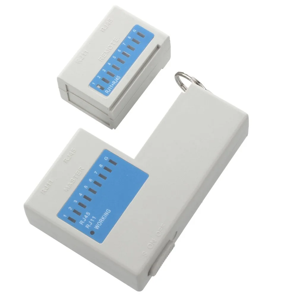 

Hot selling New Pocket LED Ethernet 4 Port RJ45 RJ11 Cat5 Network LAN Cable Tester With Keychain