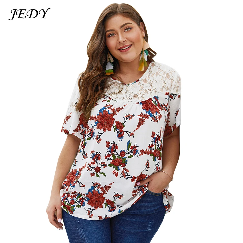 

New Summer XXXXL White Chiffon Short Sleeves Blouse Women with Lace Collar Large Size Casual Blusa Plus Size Shirt Ladies Tops