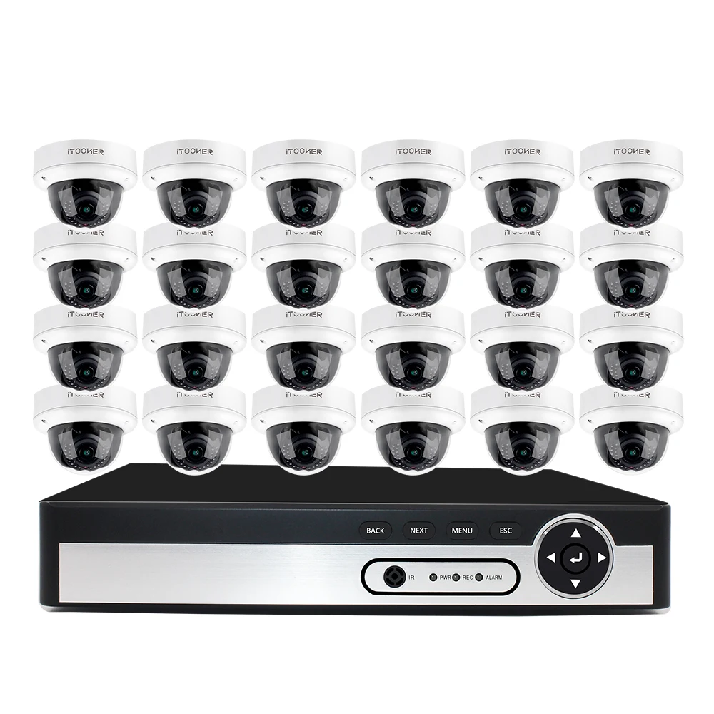 

24CH 5.0MP Vandalproo Iutdoor POE IP camera System Surveillance Kit P2P Onvif Motion Detect APP View Security System Kit 4K NVR