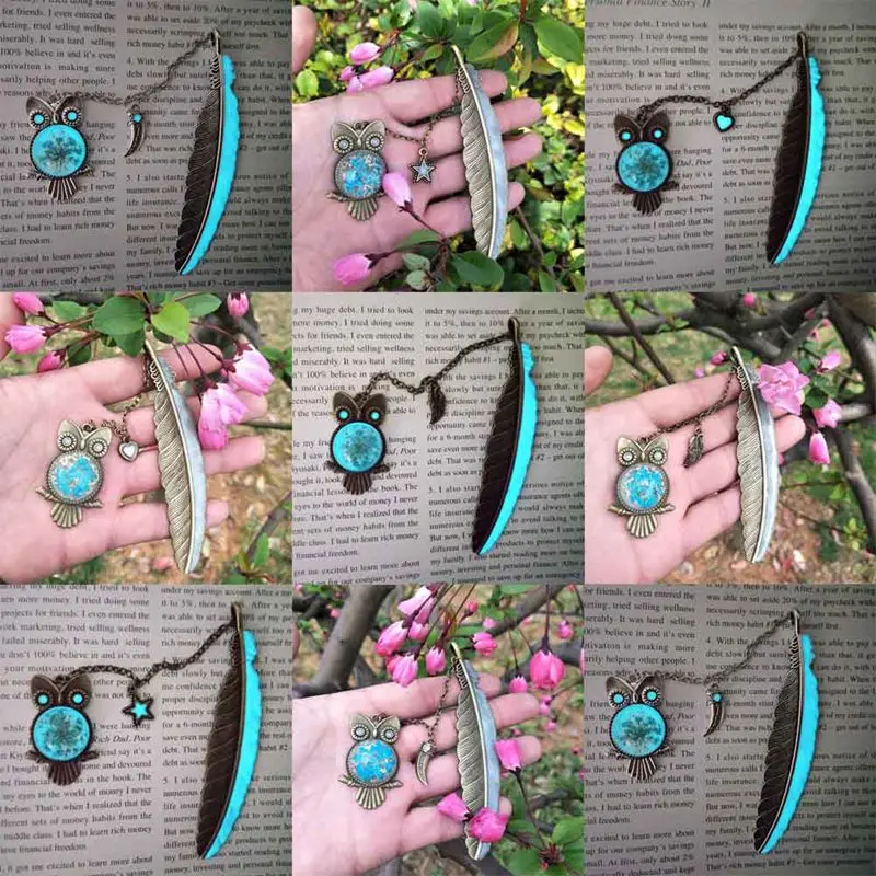 Ретро милые животные Дракон сова дизайн с бабочками и цветами металлическая Закладка для книг школьников Винтаж Bookarks красивый подарок