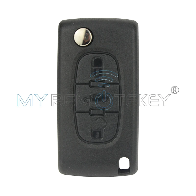 Remtekey CE0523 Flip remote car key 3 button middle trunk for Peugeot key for Citroen key ASK 433 mhz ID46 - PCF7941 VA2