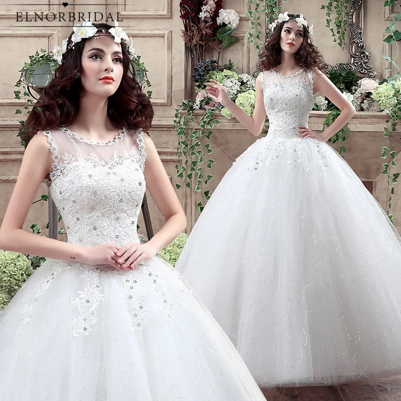 Sheer Corset Bodice Wedding Dress 10