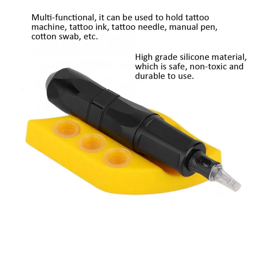 Tattoo Supplies Multi-functional Silicone Microblading Pen Rack Tattoo Ink Pigment Cup Holder Stand Permanent Makeup