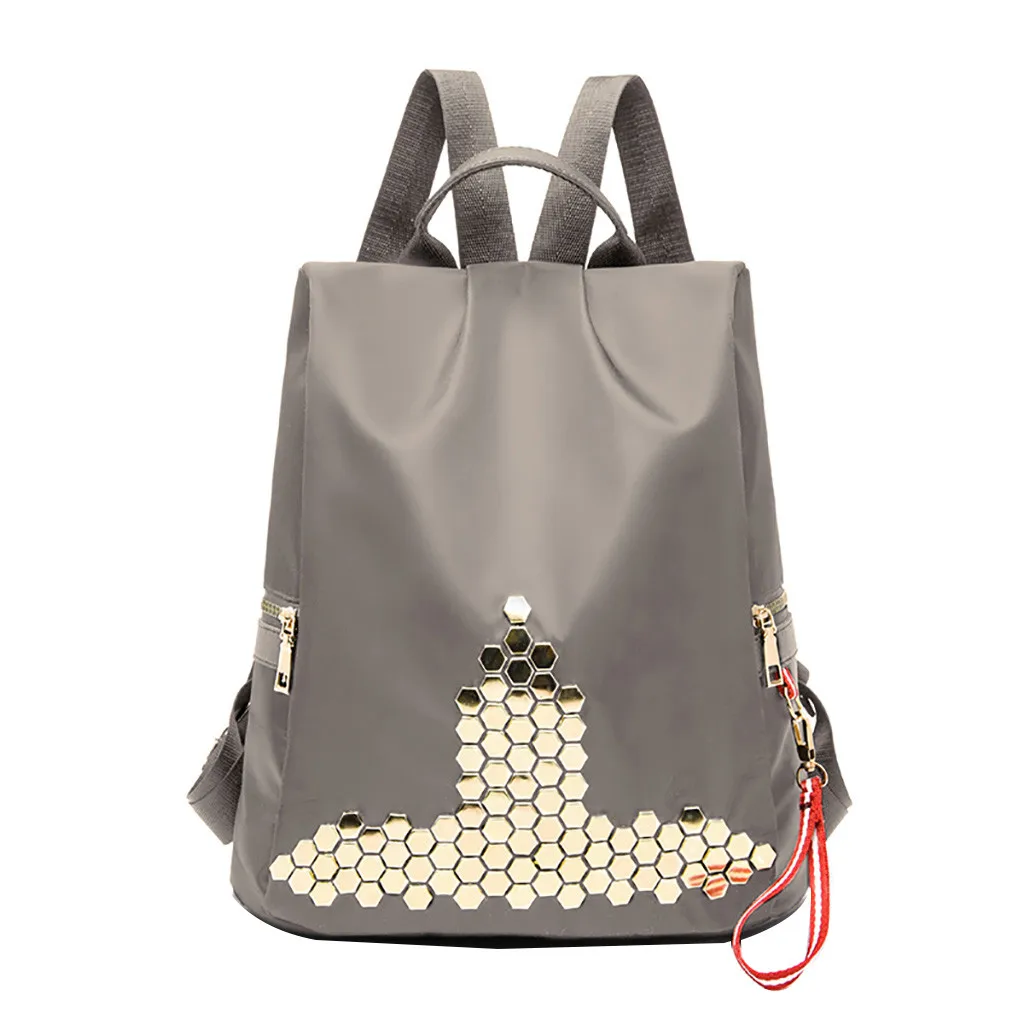 MUQGEW светоотражающий лист Женская оксфордская ткань дикая модная повседневная Студенческая сумка рюкзак для путешествий Новая мода pu женские противоугонные сумки - Цвет: C