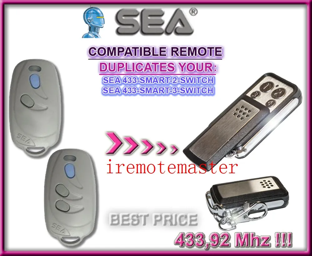 

Compatibel with SEA 433-SMART-2/3-SWITCH garage door remote free shipping