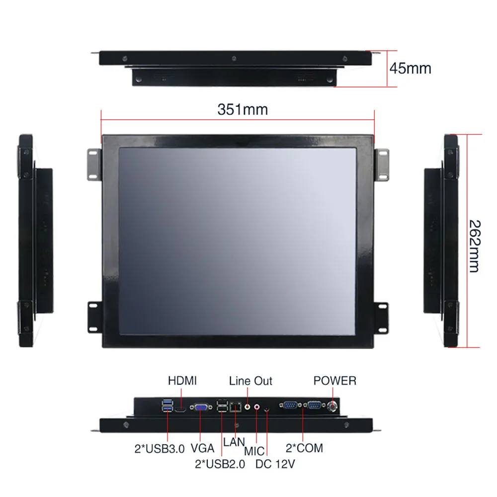 Minisys завод Core i5 4200u все в одном компьютере с 15 ''ЖК резистивный сенсорный экран панель ПК Поддержка LVDS VGA HDMI дисплей