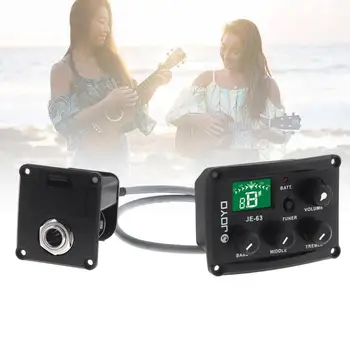 

3 Band EQ Ukulele Pickup Equalizer LCD Display Preamp System with Tuner for Musical Instrument Accessories