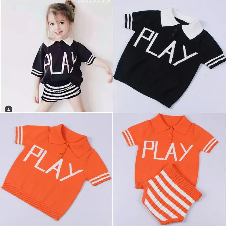 2017 Family Matching Clothes Outfits Mother Daughter Sun Clothing sets Knitted T-Shirts Girl Boys kids clothing Mom kids clothes