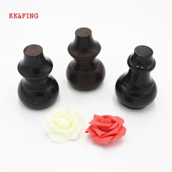 

KK&FING 12cm Height Wooden Gourd type furniture legs Reliable Wood Cabinets tea table Legs with Iron Plate Sofa Feet Set of 4