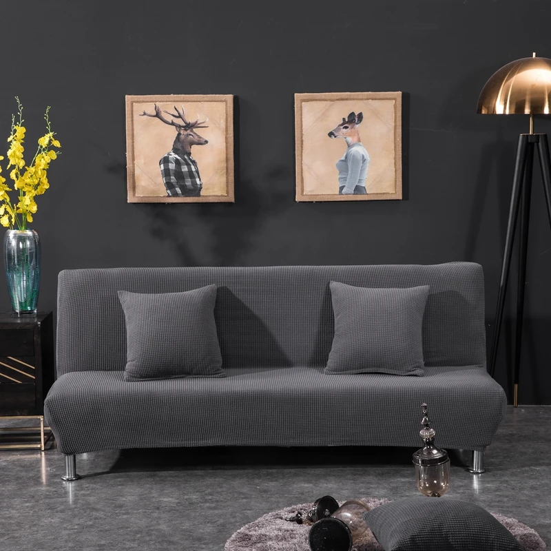 

190-225cm Cheap Universal Sofa Cover Folding Stretch Big Elasticity Couch Cover Sofa Without Armrest Folding Cover For Sofa Bed