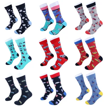 

new socks for women men harajuku korean japan style cartoon sock cotton colorful Camera rocket bus Bicycle Lipstick casual sock