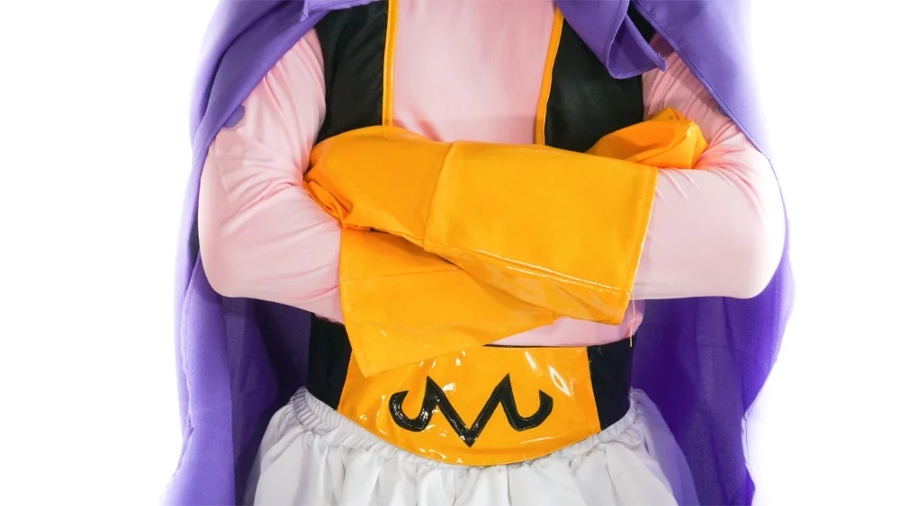 2018 Новый Dragon Ball BOSS Majin Буу Костюмы для косплея жилет + футболка + Штаны + юбка + плащ + ремень + головной убор + 2 Перчатки + 2 ноги костюмы