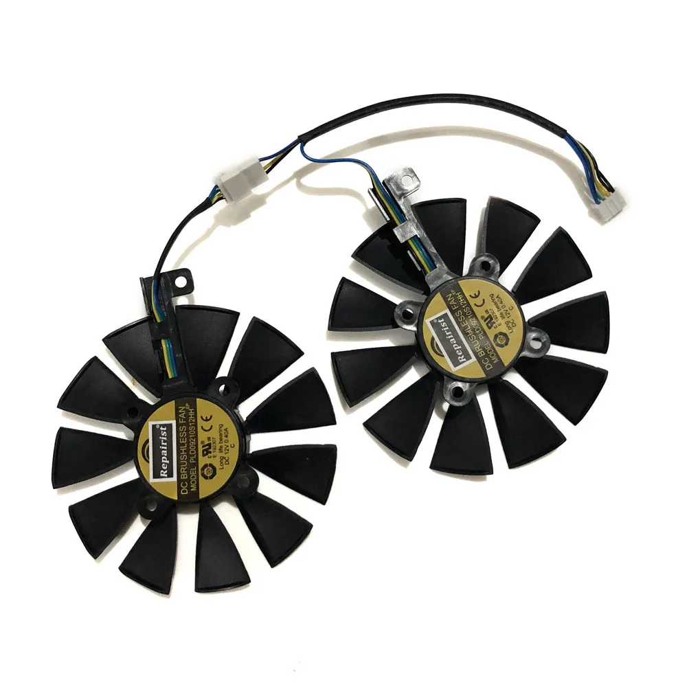 Кулер графической карты GTX 1070 1060 VGA для ASUS DUAL GTX1060 GTX1070 1070Ti охлаждение видеокарт 2