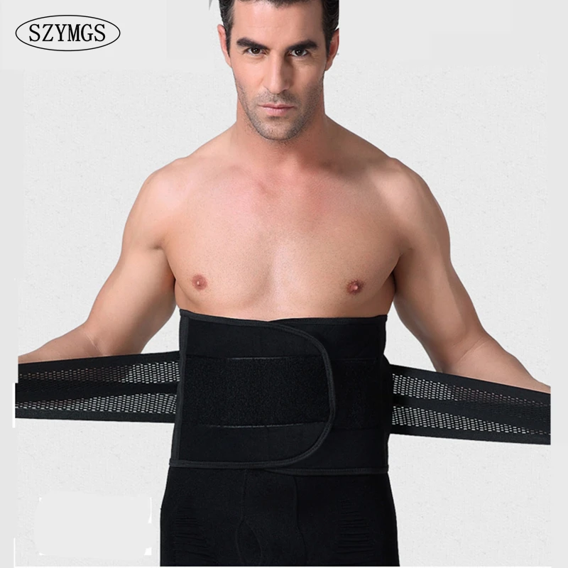 SZYMGS men waist belly shaper belt, fat burning slimming belt for men,waist cincher lose weight