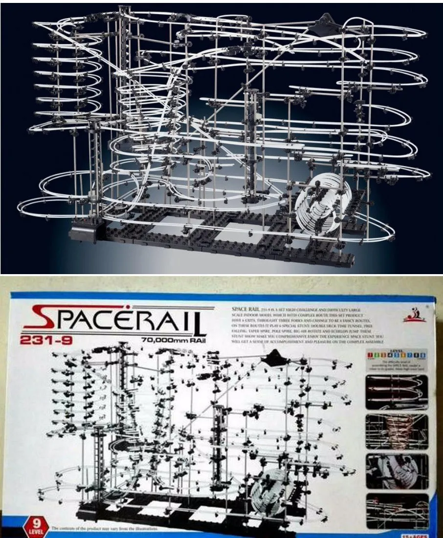 Космическая основа spacerail космический Raill Забавный набор для строительства американские горки Игрушки SpaceRail Уровень 9, DIY космическая основа набор 7000 мм