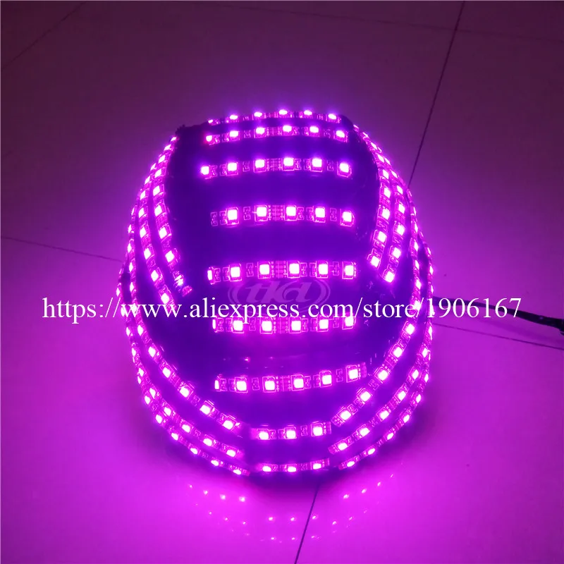 

RGB Led Growing Women Helmet Colorful LED Luminous Robot Helmet Halloween Christmas party Dancing Bar DJ Flashing Headwear