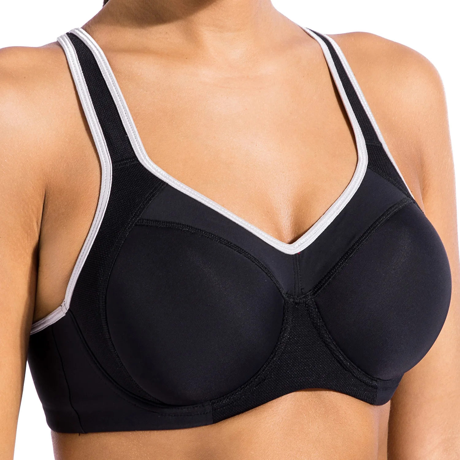 Women's Full Support Racerback Lightly Padded Underwire Sports Bra