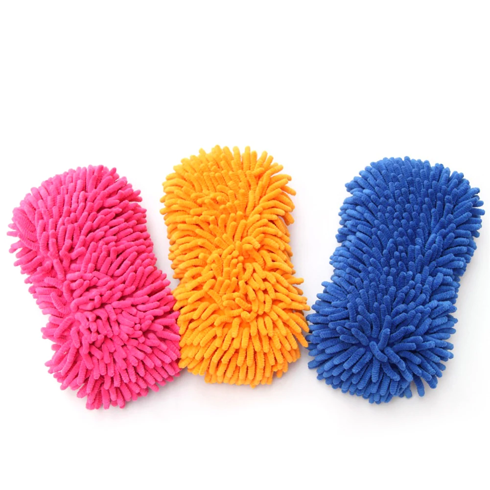 Перчатка для мытья машины, мягкое полотенце для рук, микрофибра, синель, Чистящая губка, блок для мытья автомобиля, инструменты для мытья