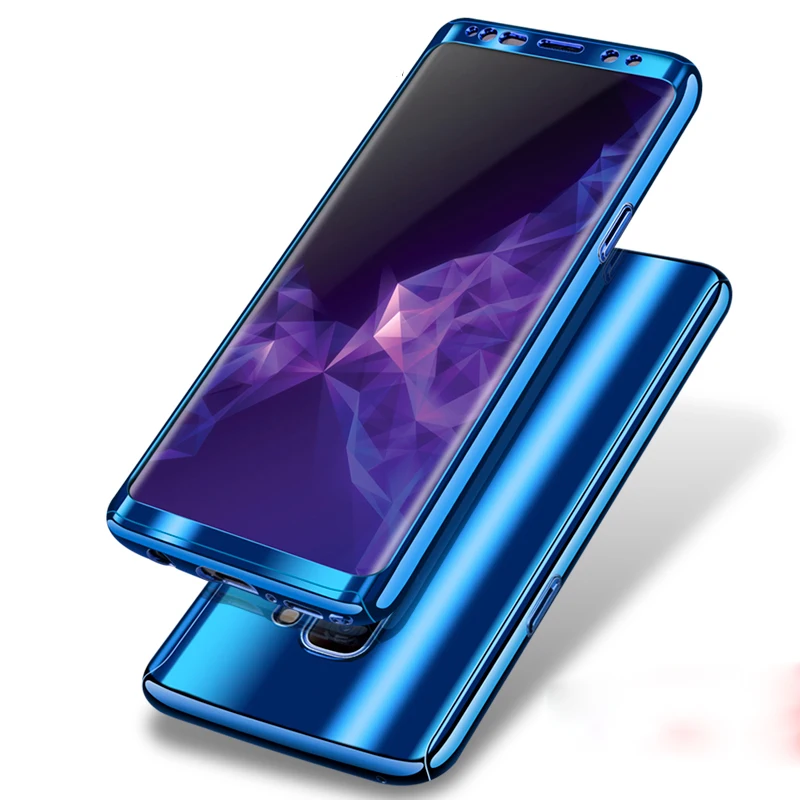 

360 Degree Full Protection Hard Case For Samsung Galaxy S9 Plus Cover Mirror Electroplated shockproof case For Samsung Galaxy S9