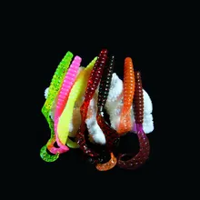 Прогулка рыбы 6шт/много мягкие приманки червь жратвы мягкие приманки 70 мм 3.7 г мягкие силиконовые приманки жратвы искусственный Карп рыболовные приманки бас приманки