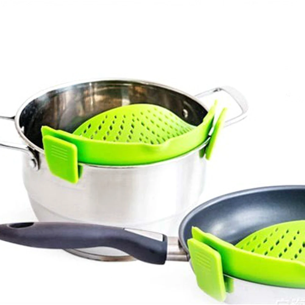 

Fruit Vegetable Wash Colander Silicone Pot Funnel Strainers Water Filters Drainer Expandable Draining Sieve Drain Kitchen Tool