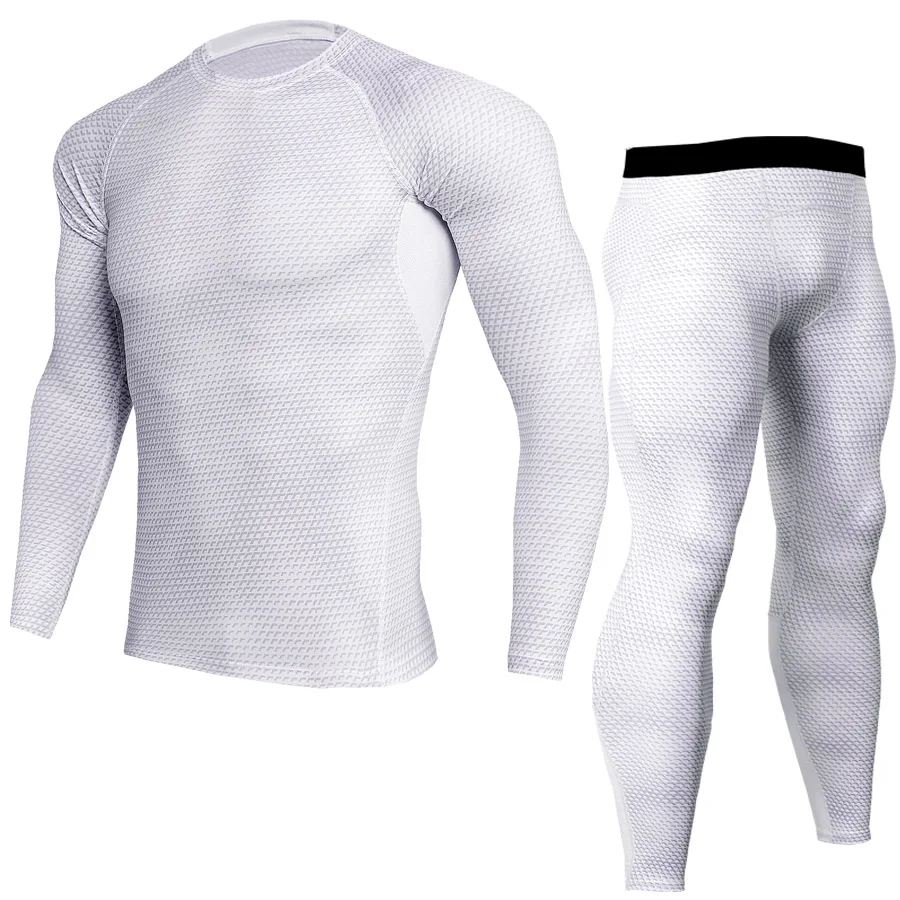 Мужская спортивная одежда, компрессионные наборы с 3D крутым принтом высокой эластичности, для бега трико для бодибилдинга спортивный костюм для фитнеса