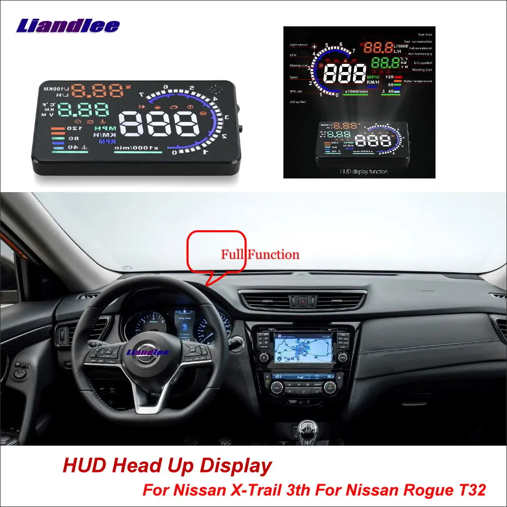 

Liandlee For Nissan X-Trail T32 For Nissan None Rogue 2013-2018 Safe Driving Screen Car HUD Head Up Display Projector Windshield