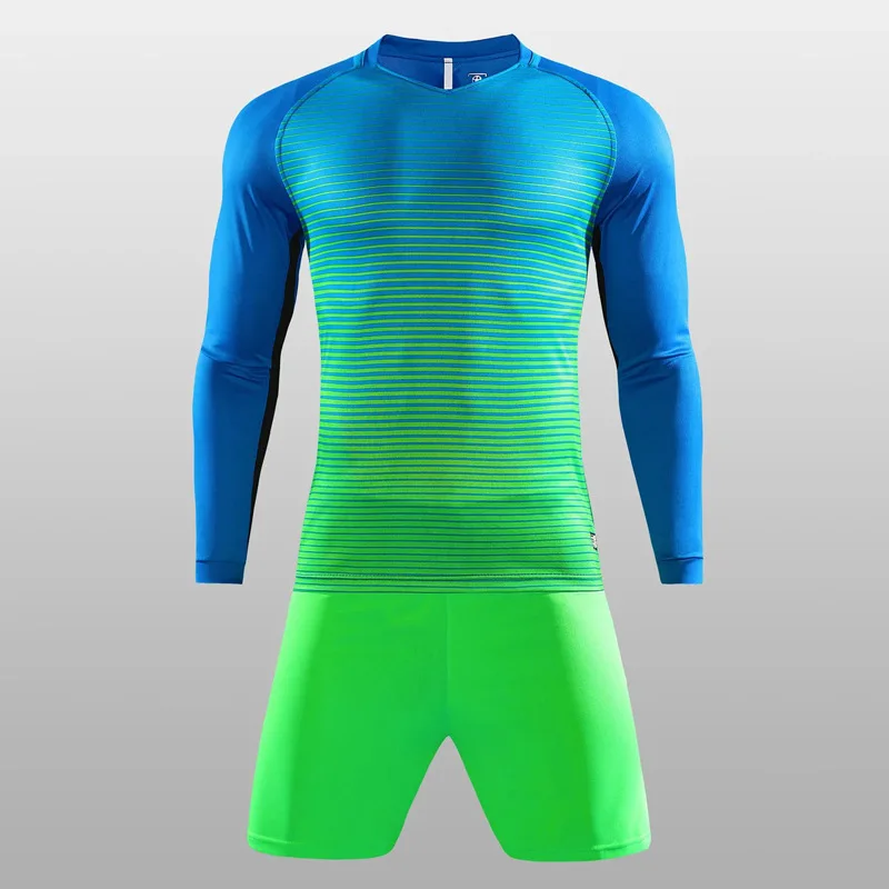 

Winter Long Sleeve Mens Football Jerseys Full Set Soccer Training Teens Breathable Soccer Suit Jerseys Customized Sports Kits