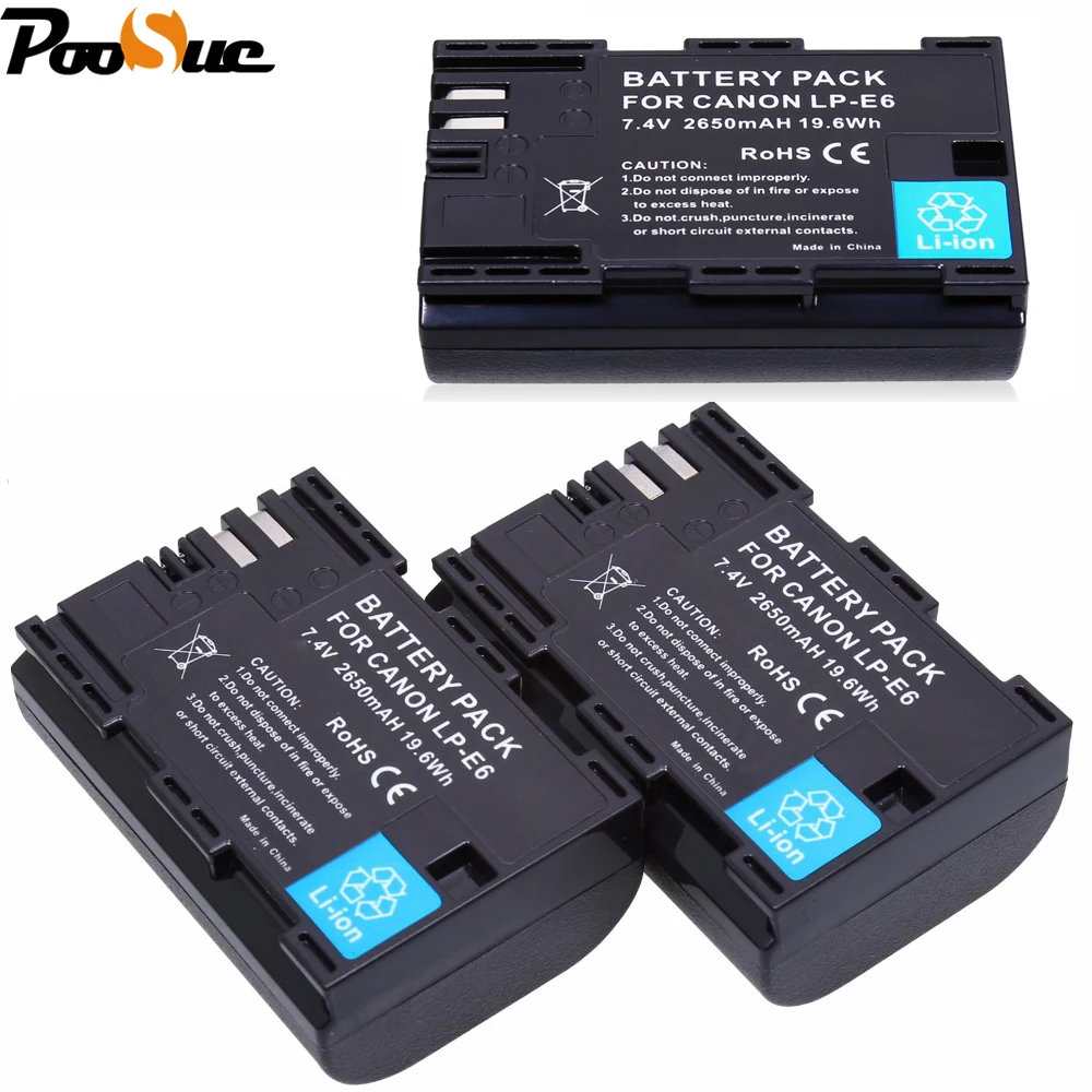 for Canon Camera LP E6 LP E6 Battery LP E6N bateria For Canon EOS 6D 7D ...