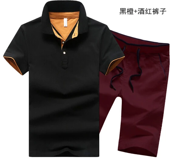 Спортивный костюм летний спортивный костюм модный мужской комплект из 2 предметов R9622 - Цвет: as picture shown
