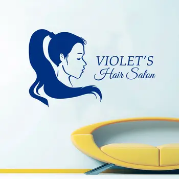 

Custom Hair Salon Wall Decal Fashion Girl Vinyl Sticker Beauty Salon Decor