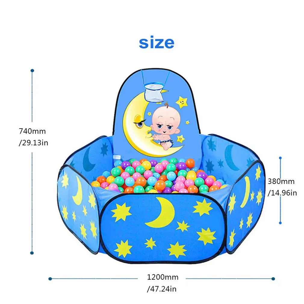 Складная детская звезда Луна шары бассейн яма Крытый открытый детская игрушка игровой домик детский подарок Игровая палатка с Рамка для шаров