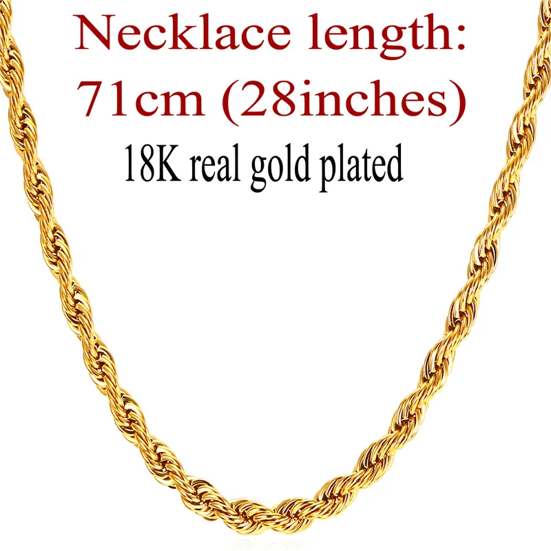 Starlord 3 мм 316L нержавеющая сталь/черный/золотой цвет Dookie Веревка Цепи Ожерелье для мужчин ювелирные изделия оптом длинное ожерелье GN2173 - Окраска металла: Gold Plated 71cm