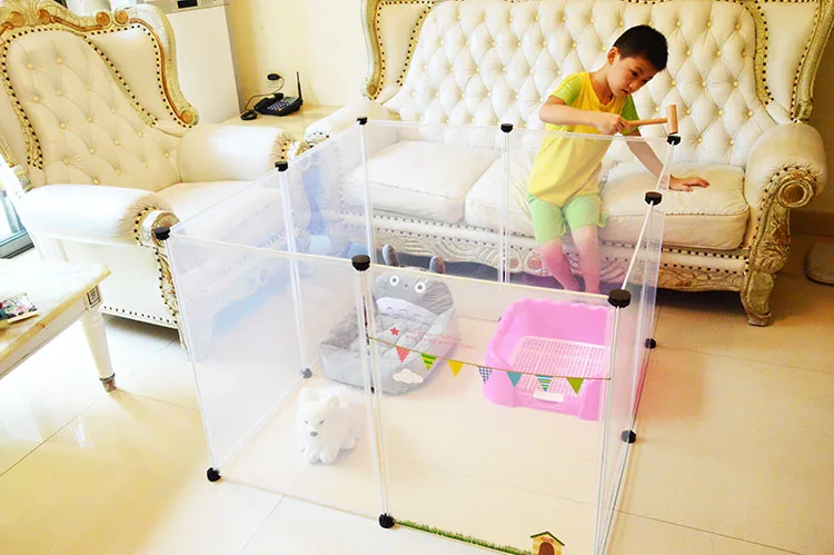 

Free combination, super handy fence, transparent pet fence / 6 tablets