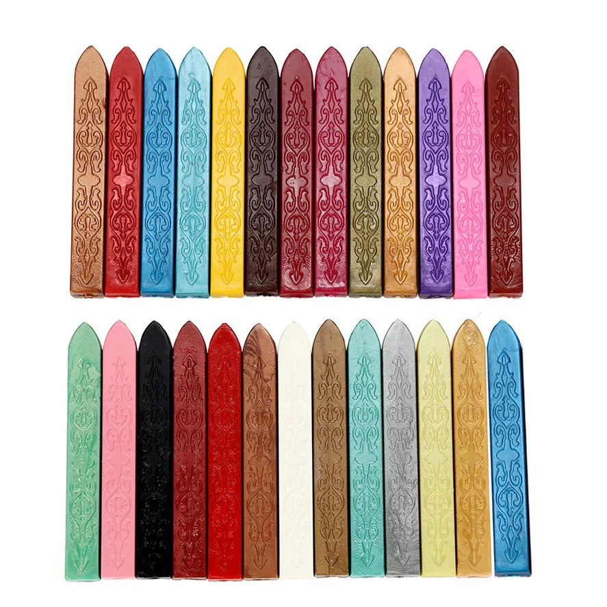 2019 New Sealing Wax Stick 26Pcs Vintage Manuscript Sealing Seal Wax Sticks Wicks For Postage