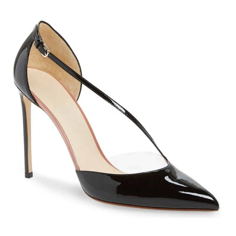 Shiny-Black-Pointed-Toe-High-Heel-Pumps(1)