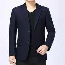 Весна осень среднего возраста Повседневная куртка Мужской Блейзер masculino slim fit casaco jaqueta masculina деловые классические пальто мужской костюм