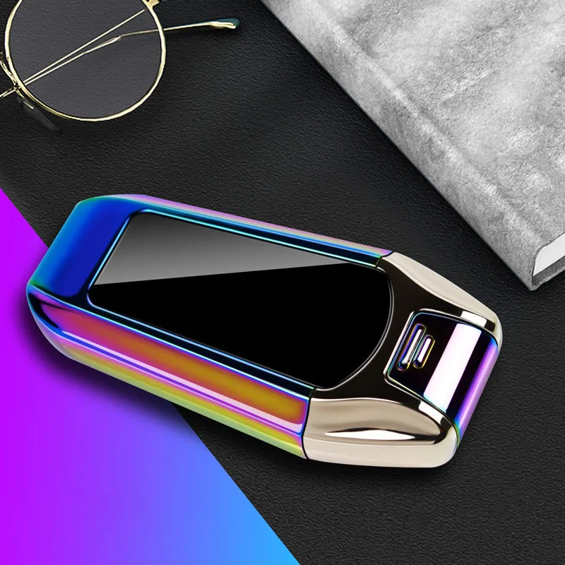 USB двойная дуга ветрозащитная Зажигалка сенсорная беспламенная Электронная