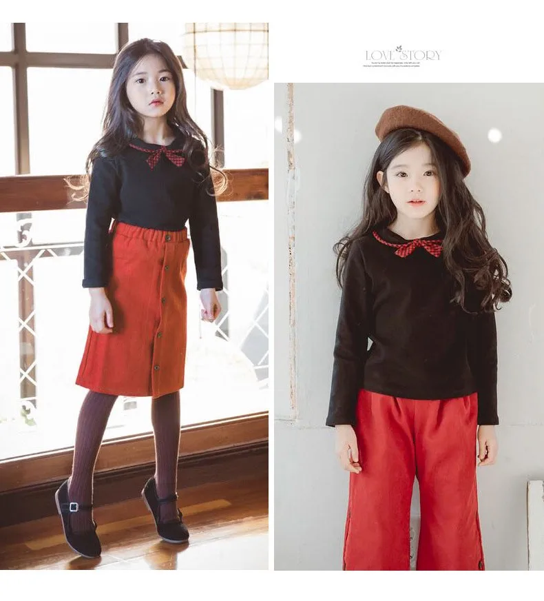 casual solid button kids skirts for girls cotton skirt clothes little big girls long skirts children clothing 2017 spring summer kids skirts clothes (15)