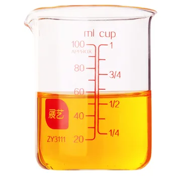 

2016 New Rushed Ce / Eu Measuring Spoon High Temperature Glass Liquid Measuring Cup Milk Metering Device With A Scale Of 100ml