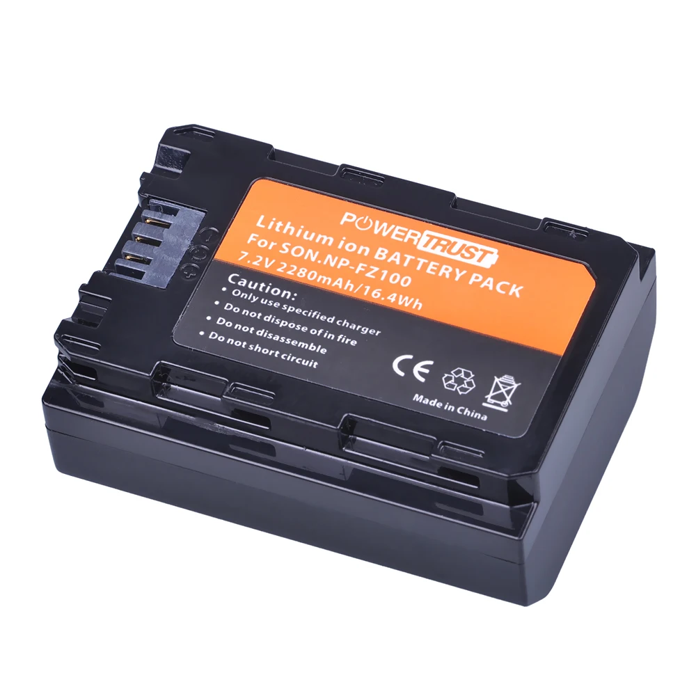 Аккумулятор PowerTrust 2280mAh battery NPFZ100 для sony BC-QZ1, sony a9, a7R III, a7 III, ilce-9