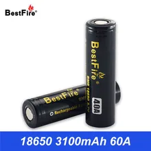 18650 Rechargeable Battery 3100mAh 60A Bestfire Li ion font b Vape b font Battery 18650 for
