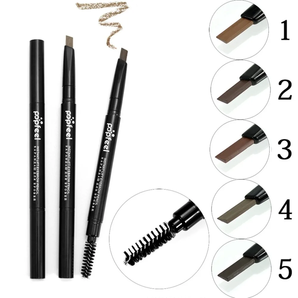 

Double Head Automatic Eyebrow Pencils Waterproof Long Lasting Brown Pigments Eyebrow Tattoo Makeup Eye Brow Pen Cosmetic 5 Color