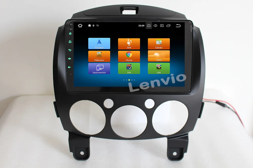 Discount Lenvio IPS 4G RAM 32G ROM Octa Core Android 8.0 CAR DVD RADIO GPS Navigation multimedia For Mazda 2 2007 2008 2009-2012 WIFI DAB 1