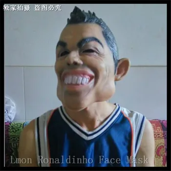 

Free shipping Halloween Party Cosplay Famous Football Star Mask of Macey and C Ronaldo Halloween Latex Party Mask Human Mask